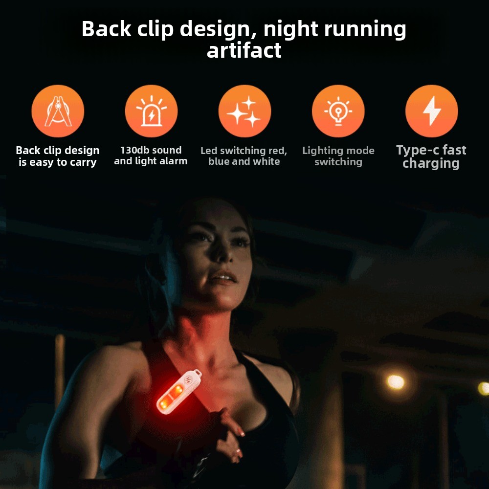 Personal Alarm Keychain - 130dB Night Running Safety Warning Light