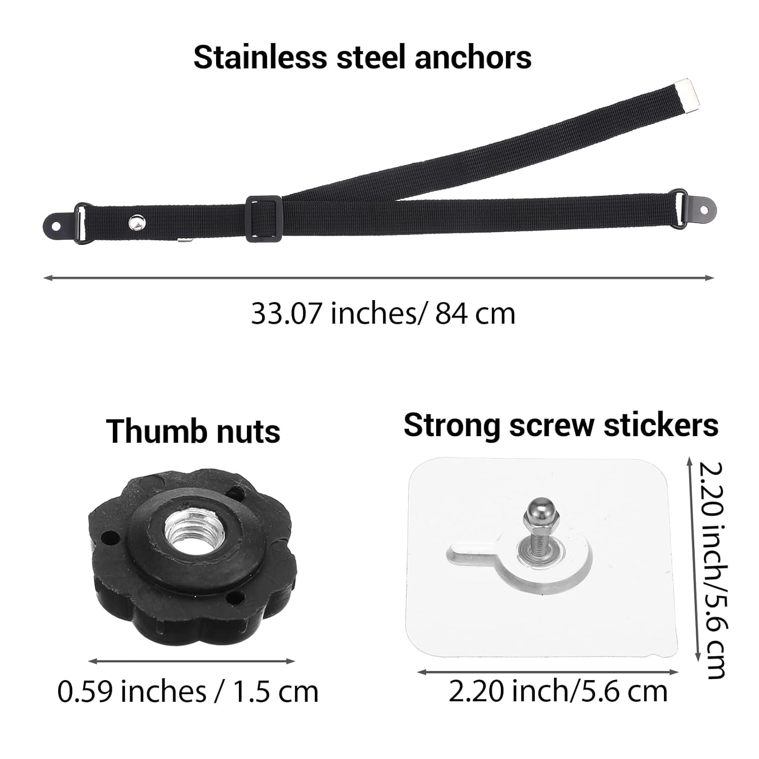 Adjustable TV Safety Straps, N - огляд і ціна Earthquake Anchor Strap