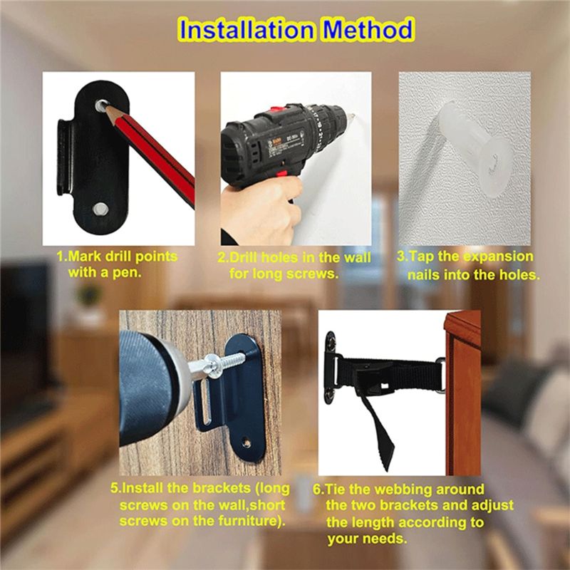 TFTP-Anti Tip Furniture Anchor - огляд і ціна Earthquake Anchor Strap