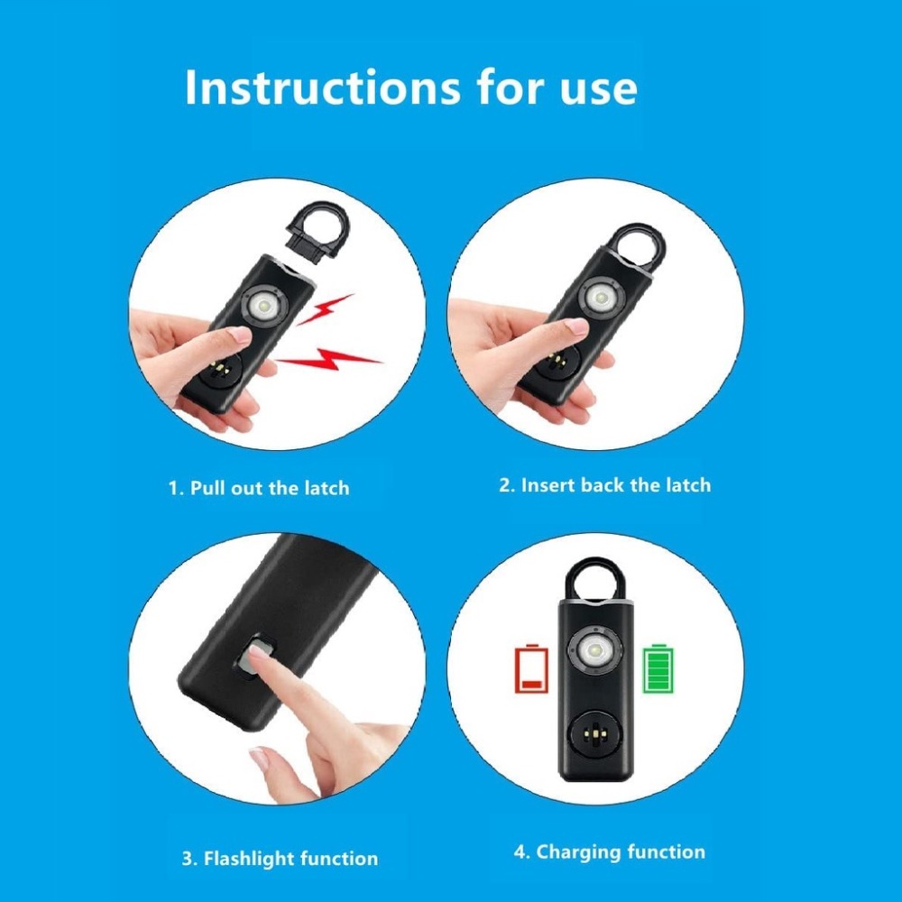 130 High DB Safe Sound Persona - огляд і ціна Personal Alarm Keychain