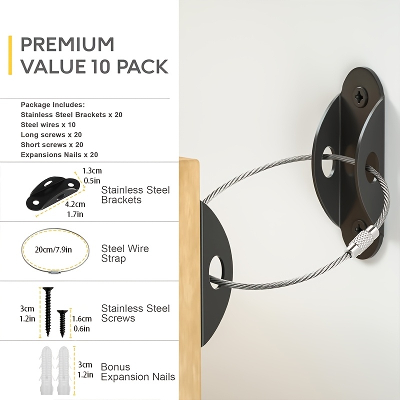 Furniture Wall Anchors with An - огляд і ціна Earthquake Anchor Strap